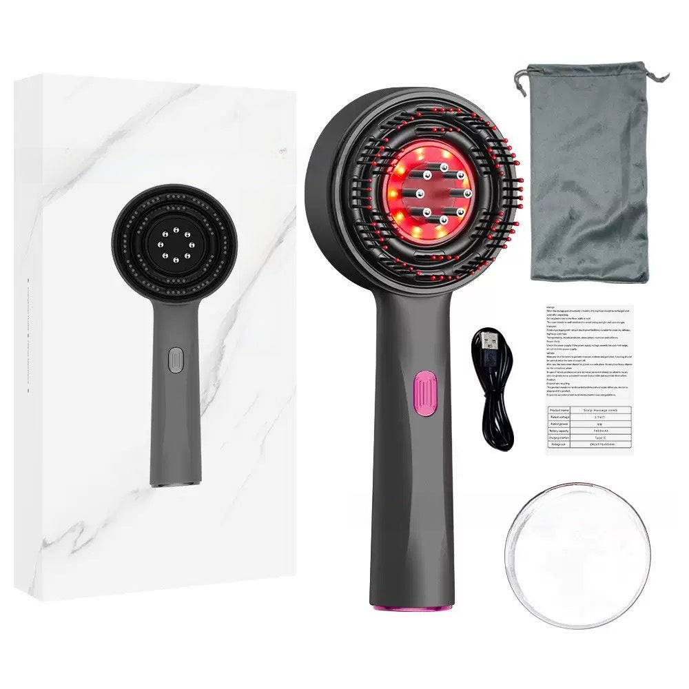 Scalp Massage Comb with Red Light Therapy and Essence Infusion